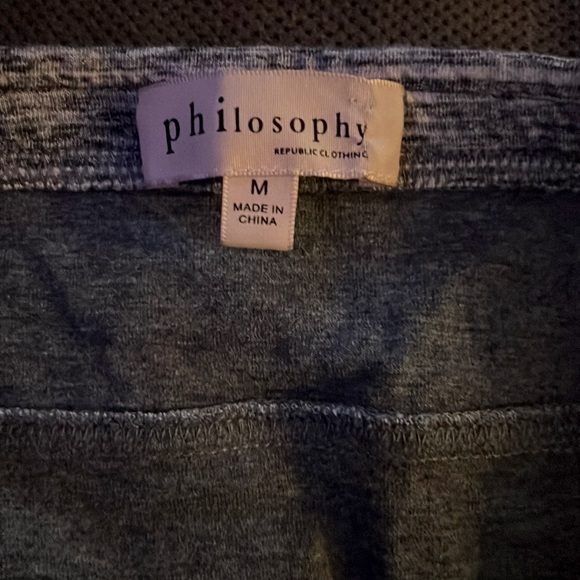 Philosophy grey sweatshirt fabric skirt M - Picture 2 of 4